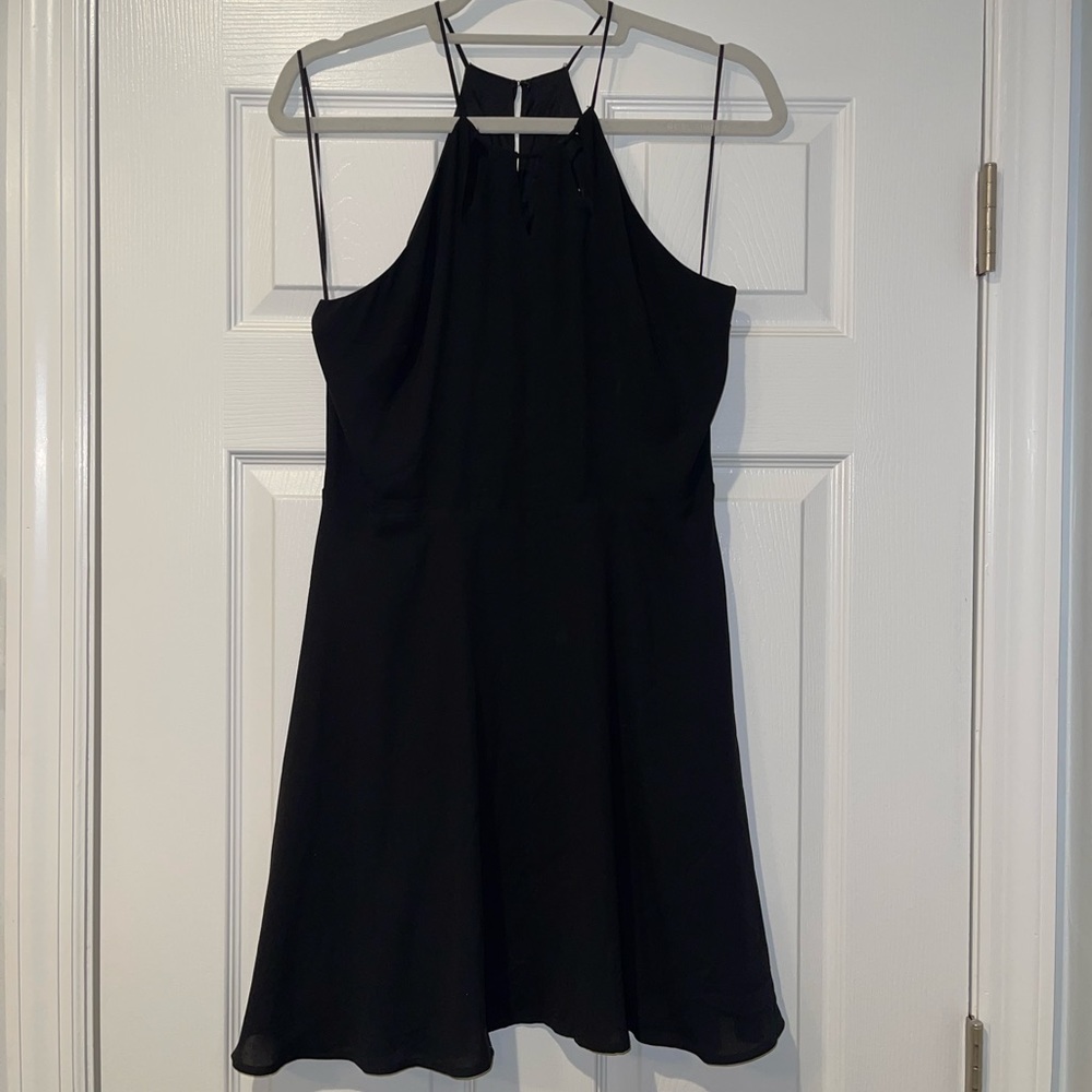 Express, Black flowy Halter Dress, Size 8
